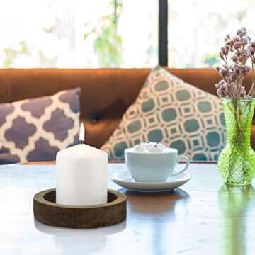 Long Lasting Unscented 3x4 Stonebriar Pillar Candles