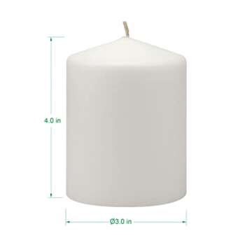Long Lasting Unscented 3x4 Stonebriar Pillar Candles