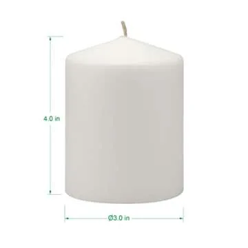 Long Lasting Unscented 3x4 Stonebriar Pillar Candles