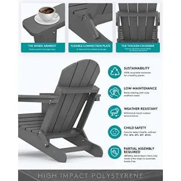 Comfortable SERWALL Adirondack Chairs Set for Outdoors