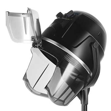 Artist Hand Bonnet Hair Dryer Adjustable Professional Hood Dryer Stand Up Rolling Base with Wheels Salon Equipment