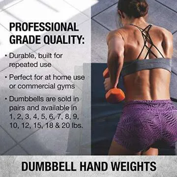 SPRI Deluxe Vinyl Coated Dumbbell Set (Green) - 3 lbs, Set of 2, Hand Weights for Muscle Toning, Step Aerobics, Strength Training, Professional-Grade Unisex Workout Equipment for Home & Gym