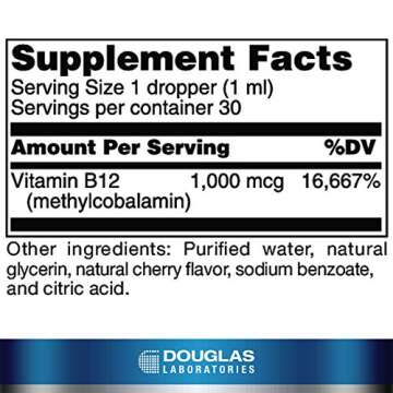 Douglas Laboratories Liquid B12 (Methylcobalamin) | Supports Neurological Health | 1 Fl Oz