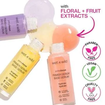 wet n wild Prime Focus Primer Serum for Face, Hydrating for Dry Skin, Makeup Primer Serum