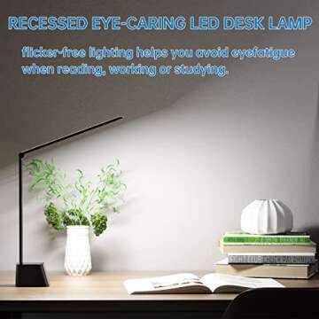 Ambertronix Cordless LED Desk Lamp - Adjustable Brightness