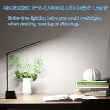 Ambertronix Cordless LED Desk Lamp - Adjustable Brightness