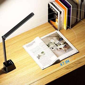 Ambertronix Cordless LED Desk Lamp - Adjustable Brightness