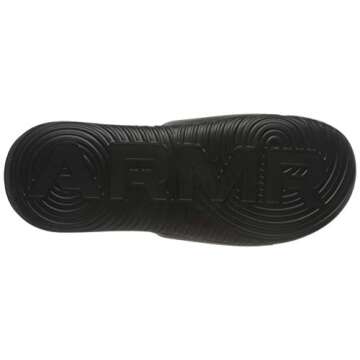 Under Armour mens Ansa Fix Slide Sandal, Black (004 Black, 11 US