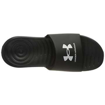 Under Armour mens Ansa Fix Slide Sandal, Black (004 Black, 11 US