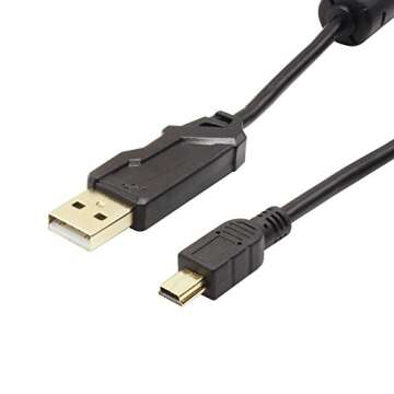AllEASY 15ft Mini USB Cable for PS3 & Cameras - High Speed