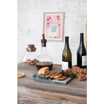 Bloomingville 2.5-Quart Round Glass Jar with Wood Lid