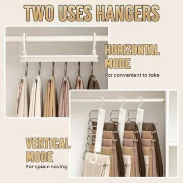 TAILI Space Saving Pants Hanger - 6 Tier Clothes Rack
