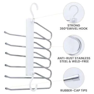 TAILI Space Saving Pants Hanger - 6 Tier Clothes Rack