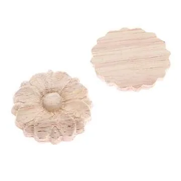 MUXSAM Wood Rosettes Appliques for Stylish Furniture Decor