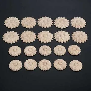 MUXSAM Wood Rosettes Appliques for Stylish Furniture Decor