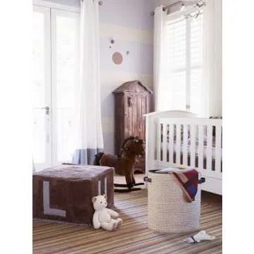 WAYIDEAL Cotton rope Storage Basket with Zipper cover & Woven baskets with Lid for Multi-Purpose Storage Basket for Living Room,13x13 x14 inches,Christmas gifts.(Brown)