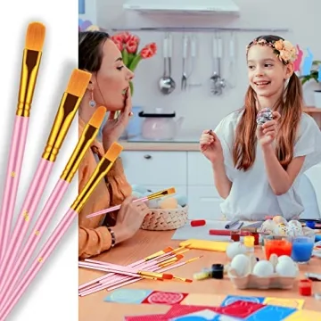 Professional Paint Brush Set - 10 Pcs for All Ages and Styles