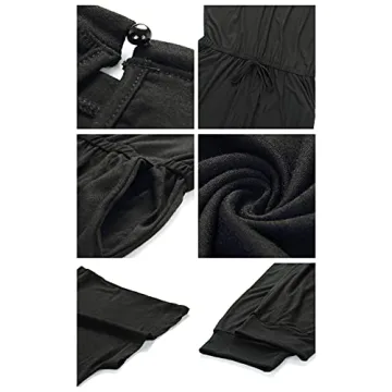 Off Shoulder Stretchy Long Romper - Black, XL