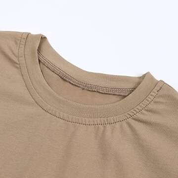 ZFTTZYMX Baby Boys Girls Solid T-Shirts Crew Neck Short Sleeve Casual Tops Toddler Kids Summer Cotton Tees