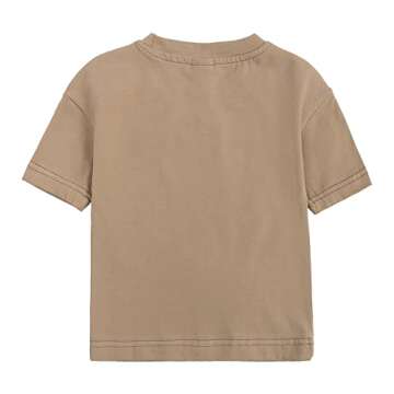 ZFTTZYMX Baby Boys Girls Solid T-Shirts Crew Neck Short Sleeve Casual Tops Toddler Kids Summer Cotton Tees