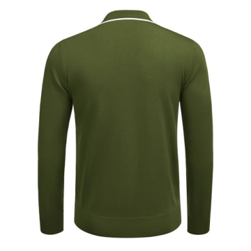 Men's Quarter Zip Polo Sweater by Coofandy for All Occasions