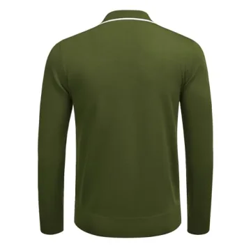 Men's Quarter Zip Polo Sweater by Coofandy for All Occasions