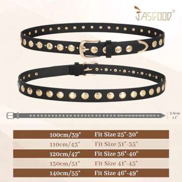 Stylish JASGOOD Women Fashion Leather Belt for Any Outfit