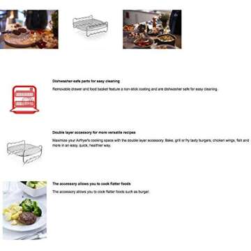 Philips Airfryer Double Layer Rack with Skewers - HD9905/00 for Enhanced Cooking