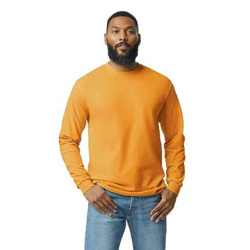 Gildan Gold Long Sleeve T-Shirt 2-Pack, Large