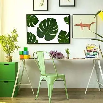 Tropical Party Decorations Set: Leaves & Hibiscus Flowers