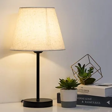 HAITRAL Small Bedside Lamps Set for Bedroom and Office