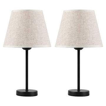 HAITRAL Small Bedside Lamps Set for Bedroom and Office