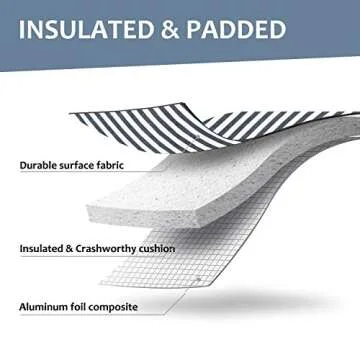 Tirrinia Single Wine Carrier Tote, Insulated Wine Cooler Bag for Travel, Picnic, & Wine Gifts – Thermal Padded Wine Bottle Holder Tote for Men & Women, Wine Gift for Wine Lovers,Blue Stripe