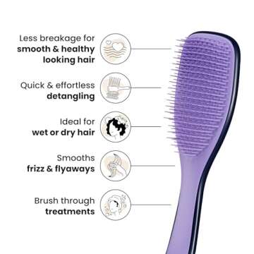 Tangle Teezer Zodiac Ultimate Detangler Hairbrush for Wet & Dry Hair, Eliminates Knots & Reduces Breakage for All Hair Types, Aquarius