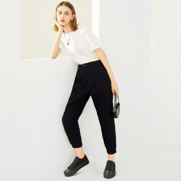 hash bubbie Platform Sneakers for Women White Platform Shoes Low Top Tennis Shoes Non Slip Black Fas...