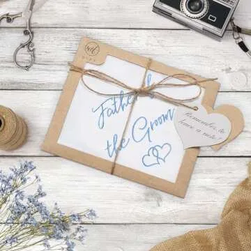 W&F GIFT Wedding Handkerchief - 12" x 12" - Something Blue for Bride on Wedding Day - Mother of The ...