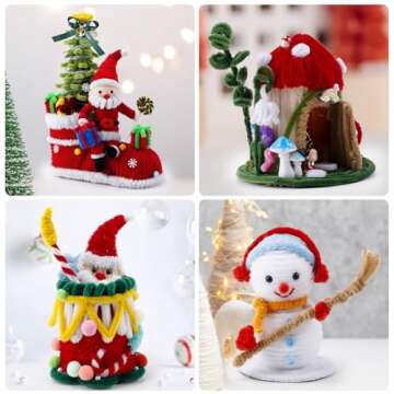 200 White Pipe Cleaners for Creative DIY Craft Projects