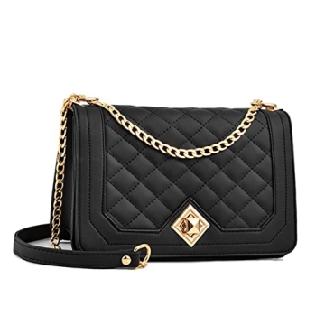 PS PETITE SIMONE Crossbody Bags for Women Trendy Quilted Bag Shoulder with Chain Small Handbag Eveni...