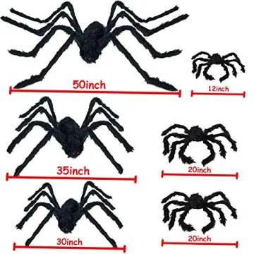 ESSENSON Halloween Spider Decorations - 6PCS Set