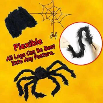 ESSENSON Halloween Spider Decorations - 6PCS Set