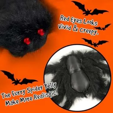 ESSENSON Halloween Spider Decorations - 6PCS Set