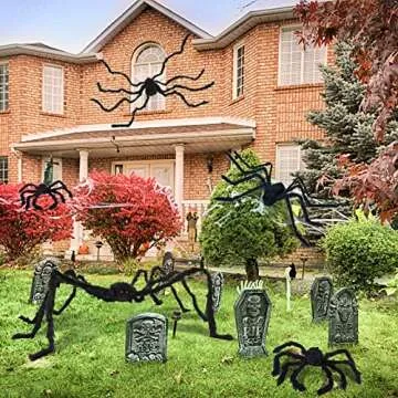 ESSENSON Halloween Spider Decorations - 6PCS Set