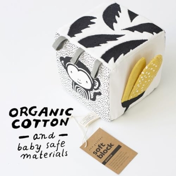 Wee Gallery Jungle Soft Block - Sensory Baby Toy for All Ages