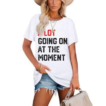 Womens A Lot Going On at The Moment T-Shirt (Red-XXL)