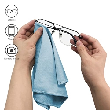 Affordable Puomue Microfiber Glass Cleaning Cloths Pack
