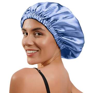 YANIBEST Satin Bonnet Adjustable Double Layer for Sleeping