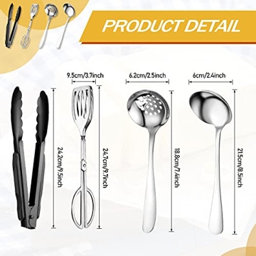 Tanlade 19 Pcs Stainless Steel Serving Set for Any Occasion