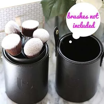 Beauty Junkees Vegan Leather Makeup Brush Holder  Organizer