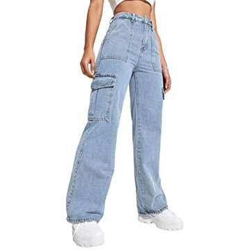 High Waist Cargo Jeans for Women by SweatyRocks