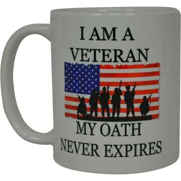 USA Flag Veteran Coffee Mug - I Am A Veteran Design